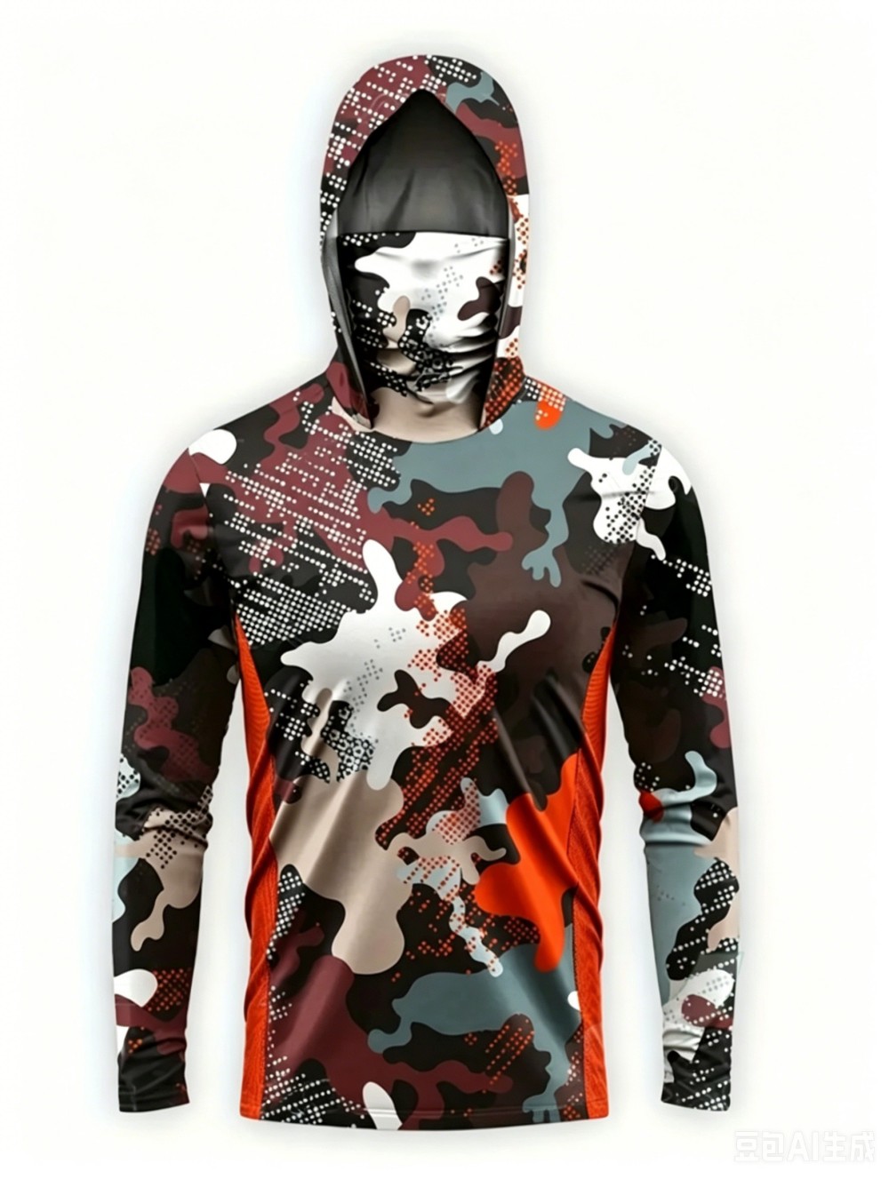Fishing Hoodie - UPF50+ Camo Men Long Sleeve Fishing