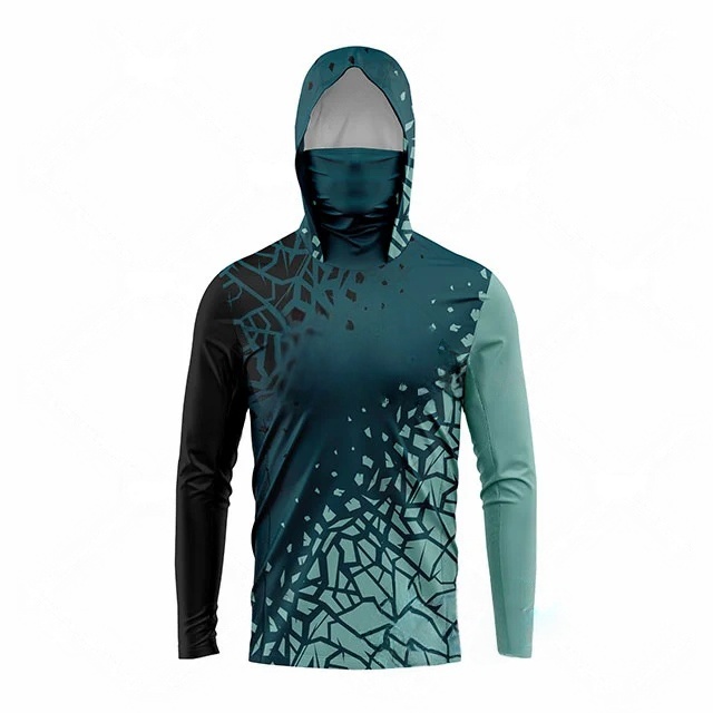 Fishing Shirt Uv Protection - MALFC Fishing Apparel Men Hood Fishing