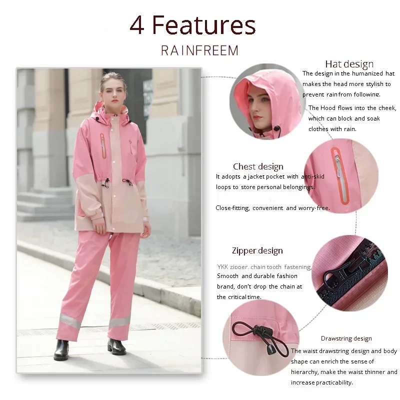 Split Raincoat Jacket Rain Pan - Fishing Rain Suit ulasan dan harga