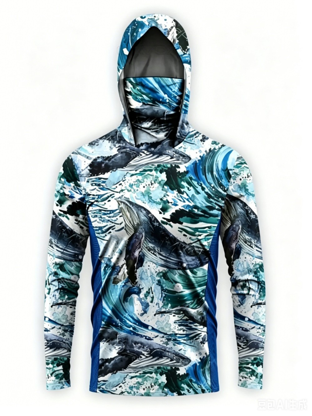 UPF50+ Camo Men Long Sleeve Fi - Fishing Hoodie ulasan dan harga