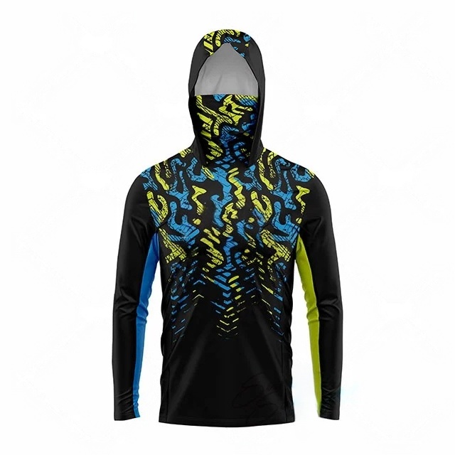 MALFC Fishing Apparel Men Hood - Fishing Shirt Uv Protection ulasan dan harga